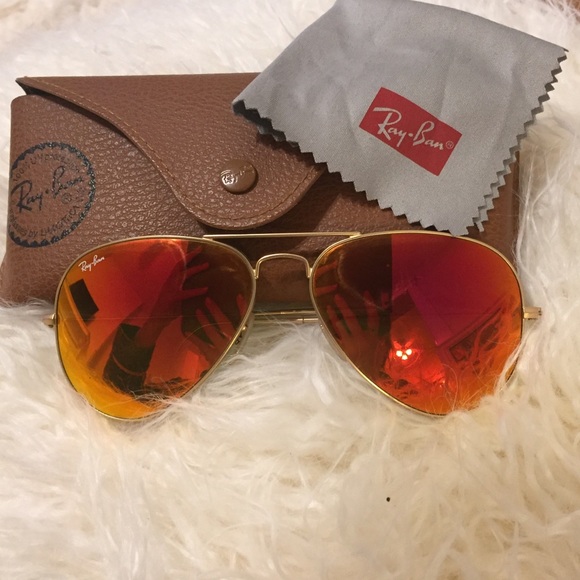 Authentic ray ban flash aviators