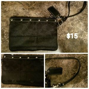 Coach Black Wristlet