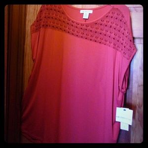 Liz Claiborne xl red summer shirt