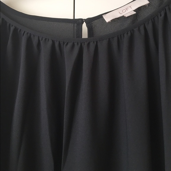 Loft scoop neck almost sheer blouse