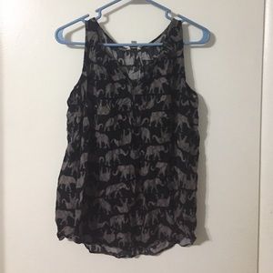 Women's elephant print tank top