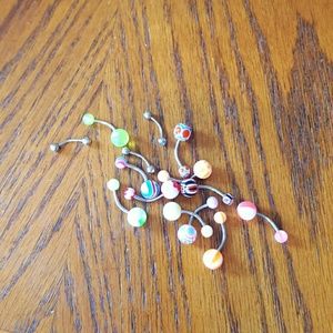 Lot of belly button rings