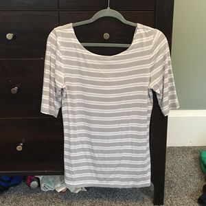 Banana Republic Grey Striped Shirt