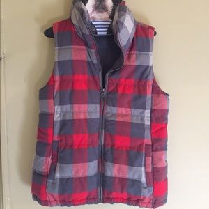 Buffalo plaid puffer vest