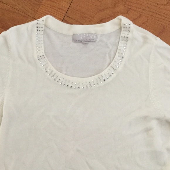 Cream bling sweater very detailed so pretty