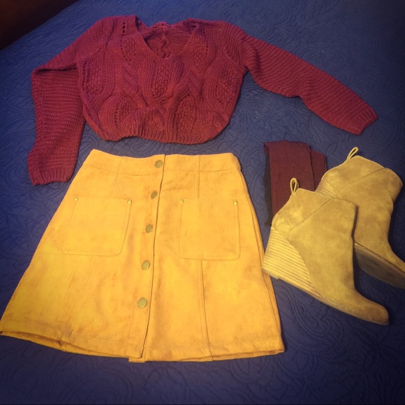 Faux Suede Skirt