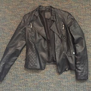 Max jeans leather jacket