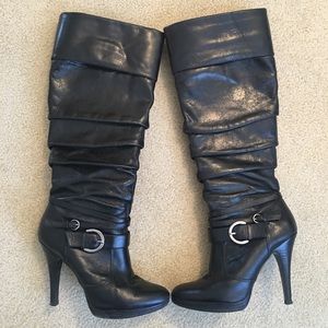 INC black knee high boots