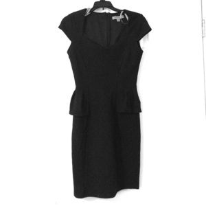 Black Peplum Cocktail Dress