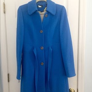 J Crew Blue Wool Coat! Sz 10