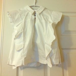 White butterfly styled crop top