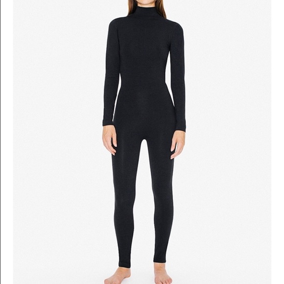 American Apparel Cotton Spandex Turtleneck Catsuit