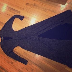 Reformation sparkle split maxi dress