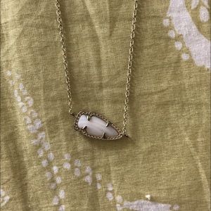 Kendra Scott white pearl arrow necklace