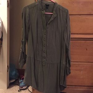 H&M army green tunic size 6