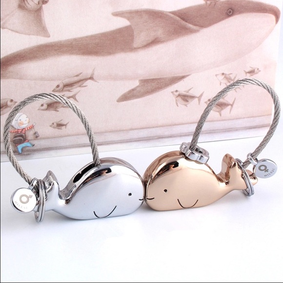 Key ring magnetic whale pals pair - Picture 2 of 5