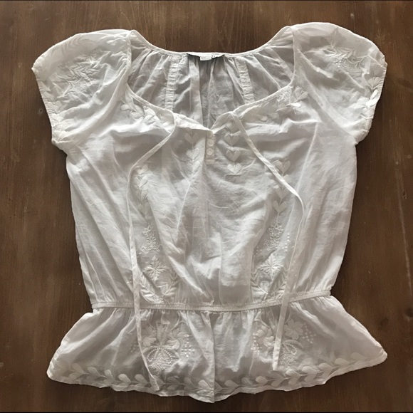 Peplum Embroidered Boho Shirt, by Forever 21