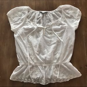 Peplum Embroidered Boho Shirt, by Forever 21