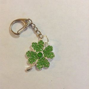 Shamrock/ Clover Rhinestone Keychain/Purse Charm
