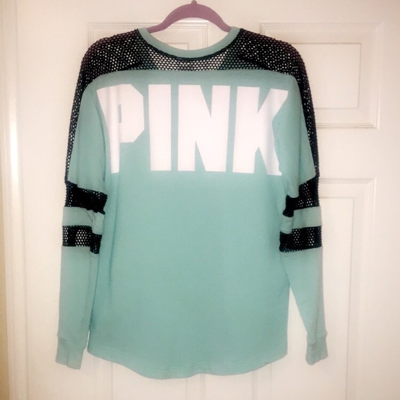 VS Pink mesh detail sweatshirt