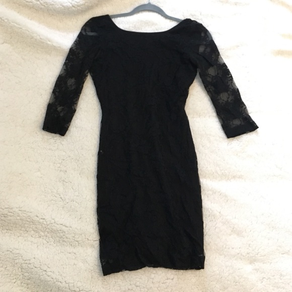 Black, Lace Midi Dress