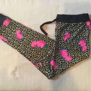 Daizies By Target Pajama Pants Animal Print Floral