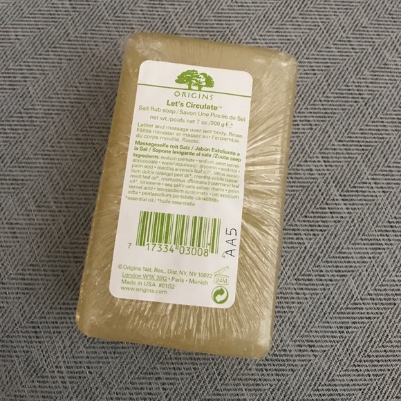 TWO!!!!! Origins Lets Circulate Salt Rub Soap 7 oz