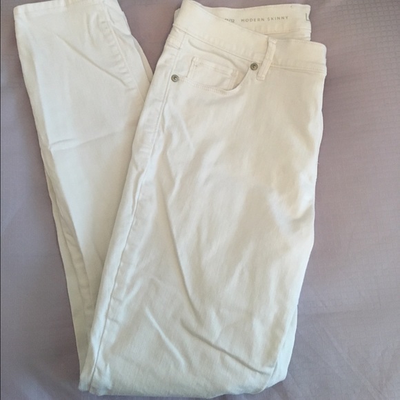 Loft White Modern Skinny Jeans