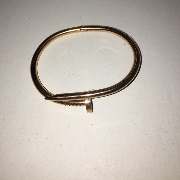 Rose Gold Nail Bangle Bracelet