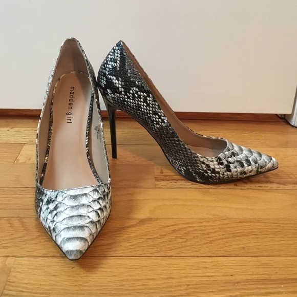 Steve Madden snake print heels