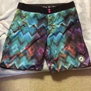 Galaxy swim trunks