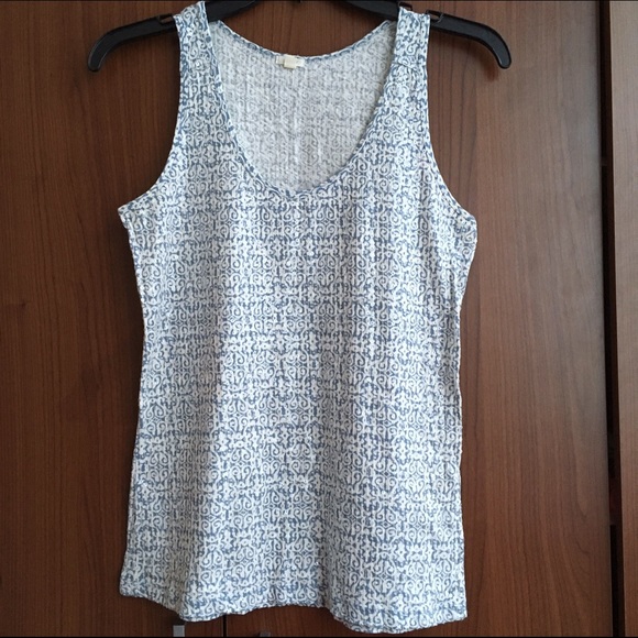 J. Crew Sequined Printed Tank - Picture 1 of 4