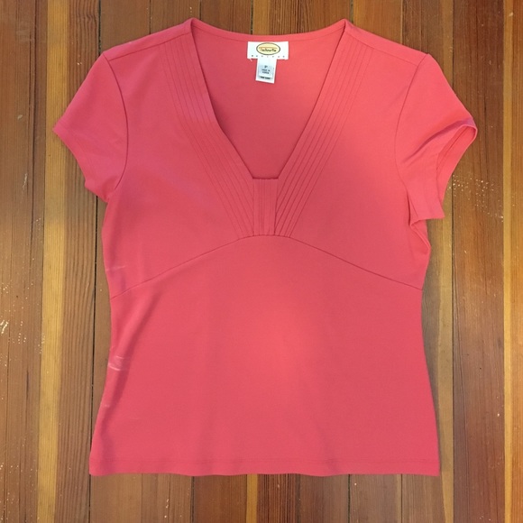 Talbots coral blouse