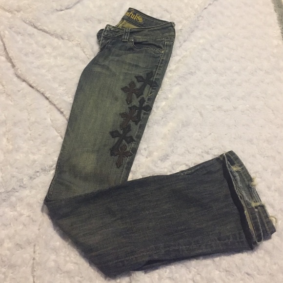 Sinful leather cross jeans - Picture 2 of 4