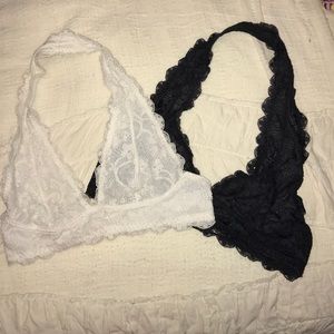Free People Laced Halter Bralette Bundle!