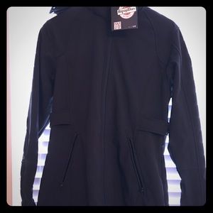 Mid Thigh Length Black Jacket - Med/Large