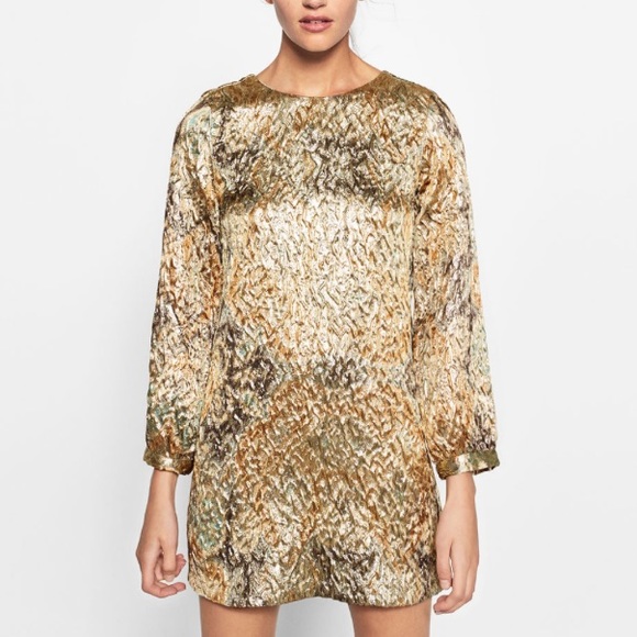 Zara Shimmer Jacquard Dress