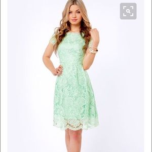 Lace mid length dress