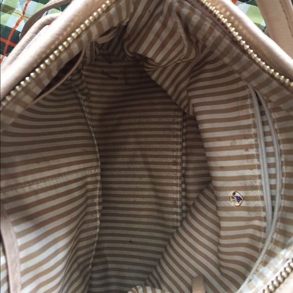 Small tan leather purse
