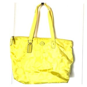 Coach Yellow/Lime purse