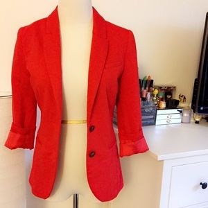 H&M | Button-Up Red Blazer