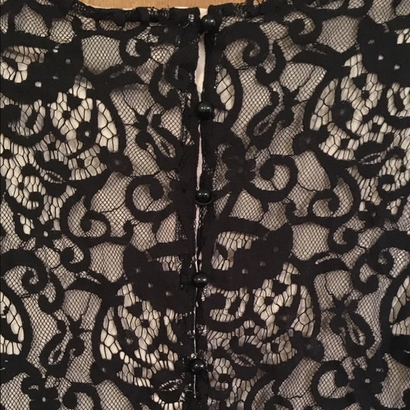 H&M black lace dress w/nude underlay - Picture 2 of 3