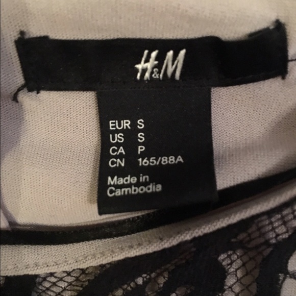 H&M black lace dress w/nude underlay - Picture 3 of 3