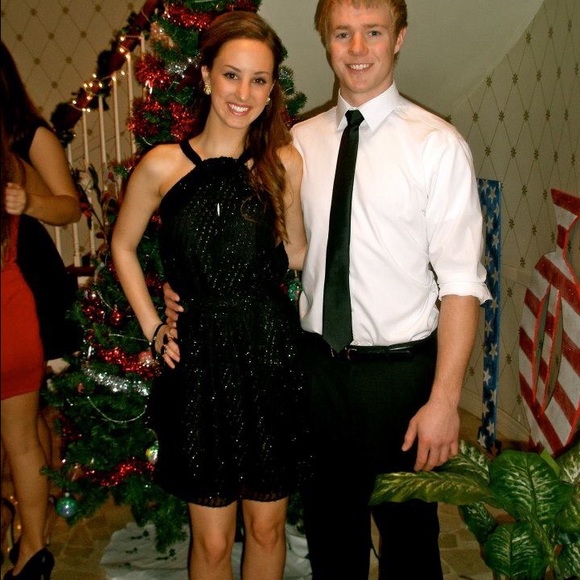 Black, High cross neck, Express Dress - Picture 4 of 4