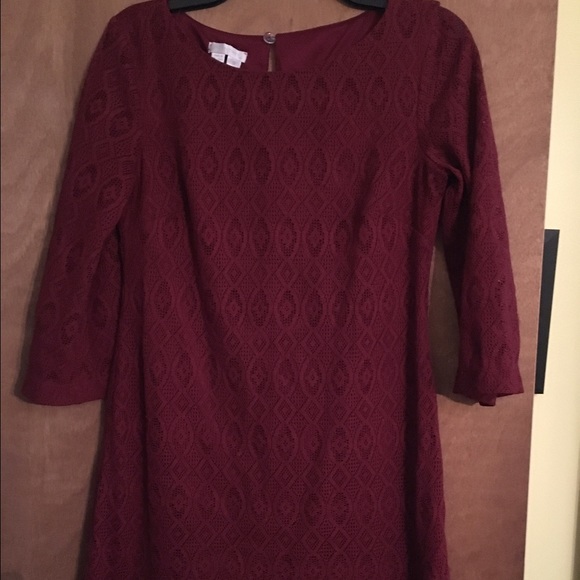 Wine colored lace dress. - Picture 1 of 3