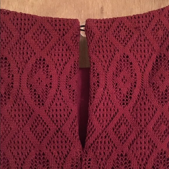 Wine colored lace dress. - Picture 2 of 3
