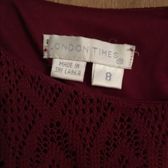 Wine colored lace dress. - Picture 3 of 3