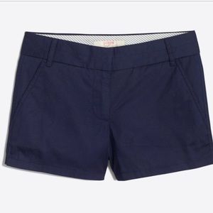 Navy J Crew Chino Shorts