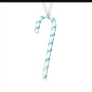 Retired NIB Blue Tiffany Candy Cane Ornament