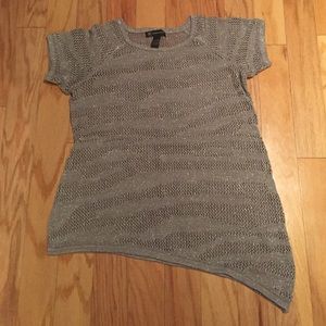 INC short sleeve asymmetrical sweater